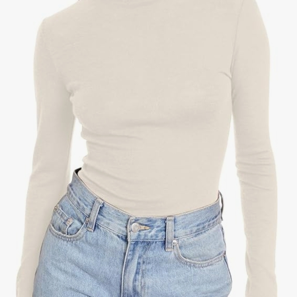 Women's Cream Long Sleeve Top
